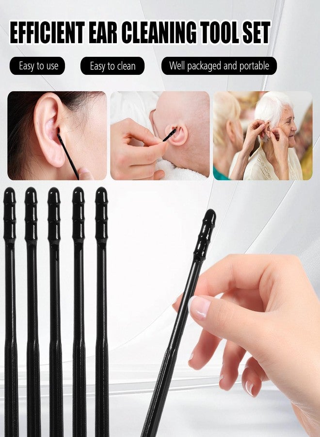 panthra 100PCS Sticky Ear Wax Remover, Disposable Adhesive Ear Digging Stick, Earwax Removal Swabs, Safe and Portable, Suitable for Children and Adults (Black) - Image 3